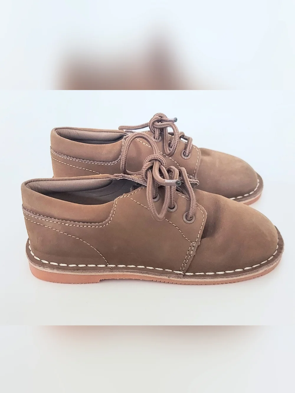 L'Amour Tyler Leather Lace Up Shoe Toddler Boys Size 9 Brown